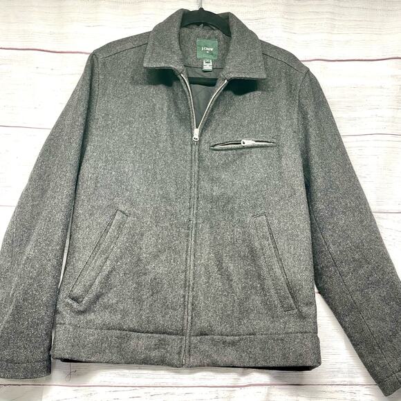 J. Crew Factory Other - J. Crew Factory Charcoal Gray Wool Zip Front Biker Jacket Size S